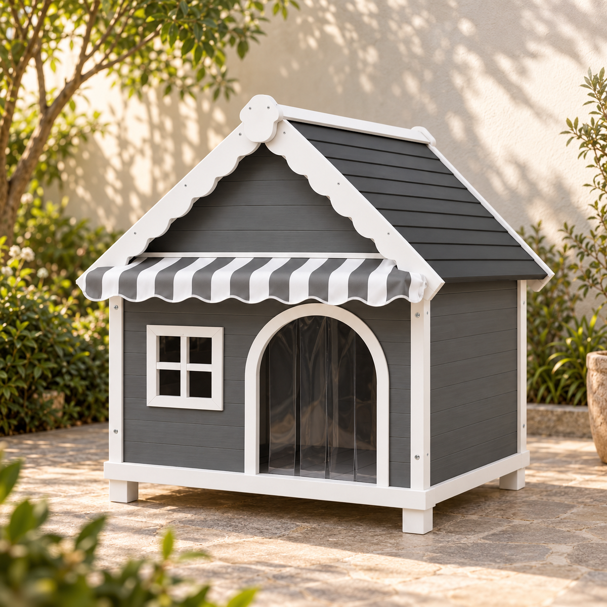 Winkie Outdoor Pet Home Essential Grey & White - Lumicedar