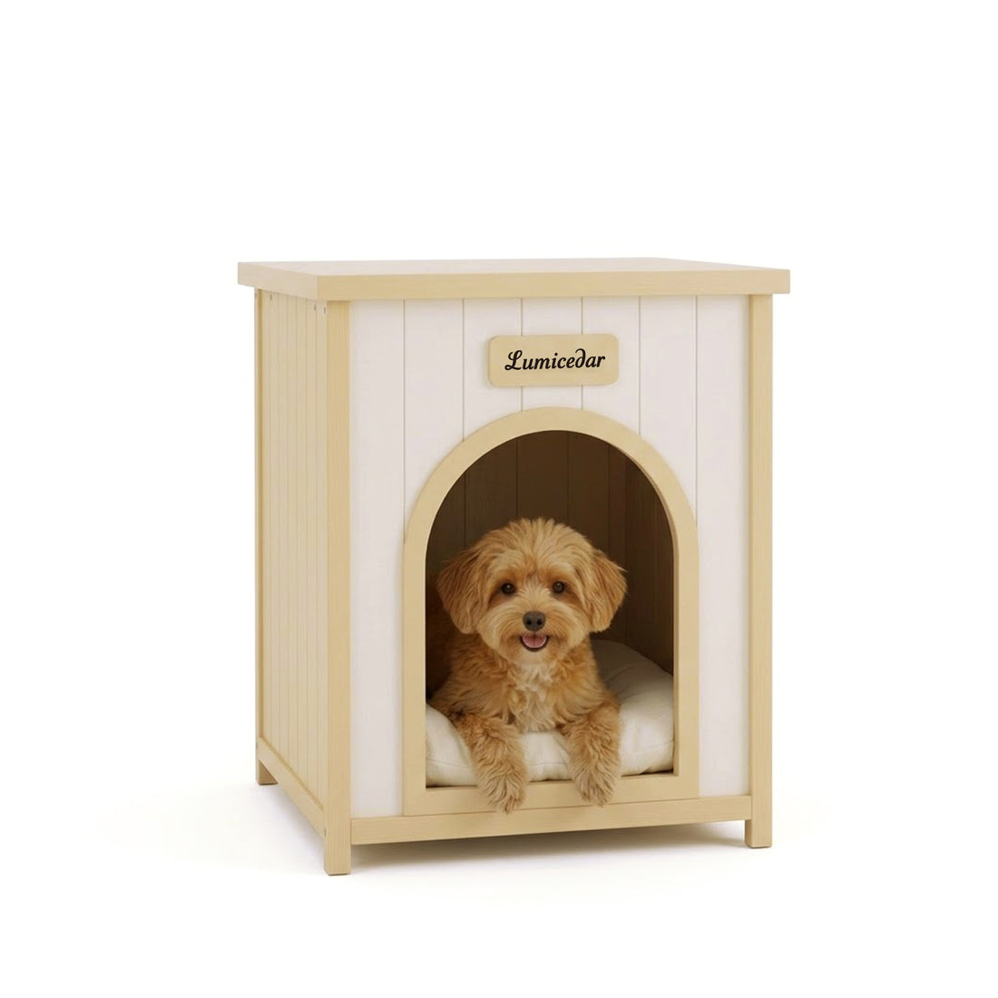 ELISE Side Table Pet House | Solid Wood Indoor Dog House Furniture for Small Pets
