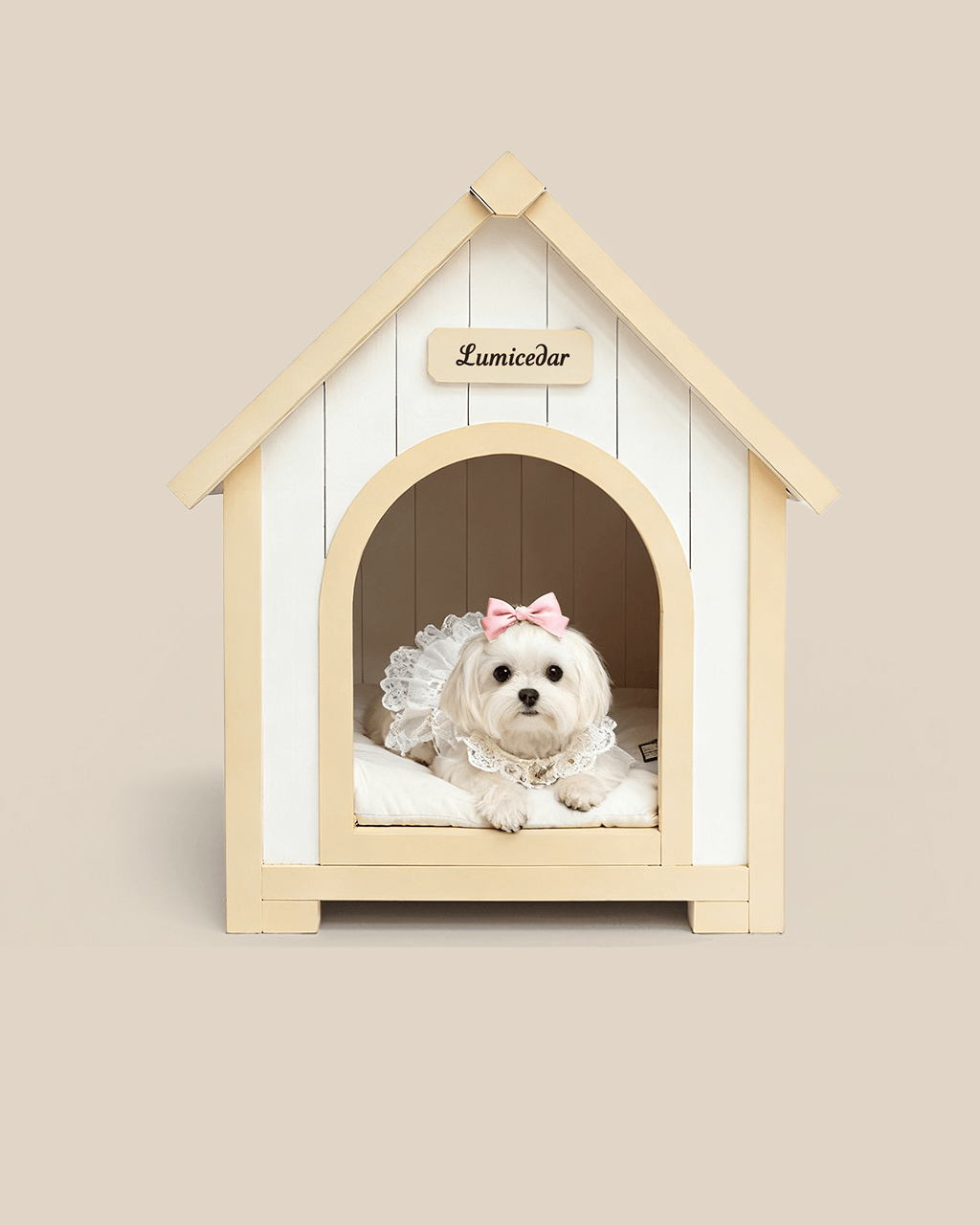 EVA Solid Cedar Pet House – Eco-Friendly Home for Small Pets (Under 17 ibs) FSC®-Certified 100% Cedar Wood - Lumicedar