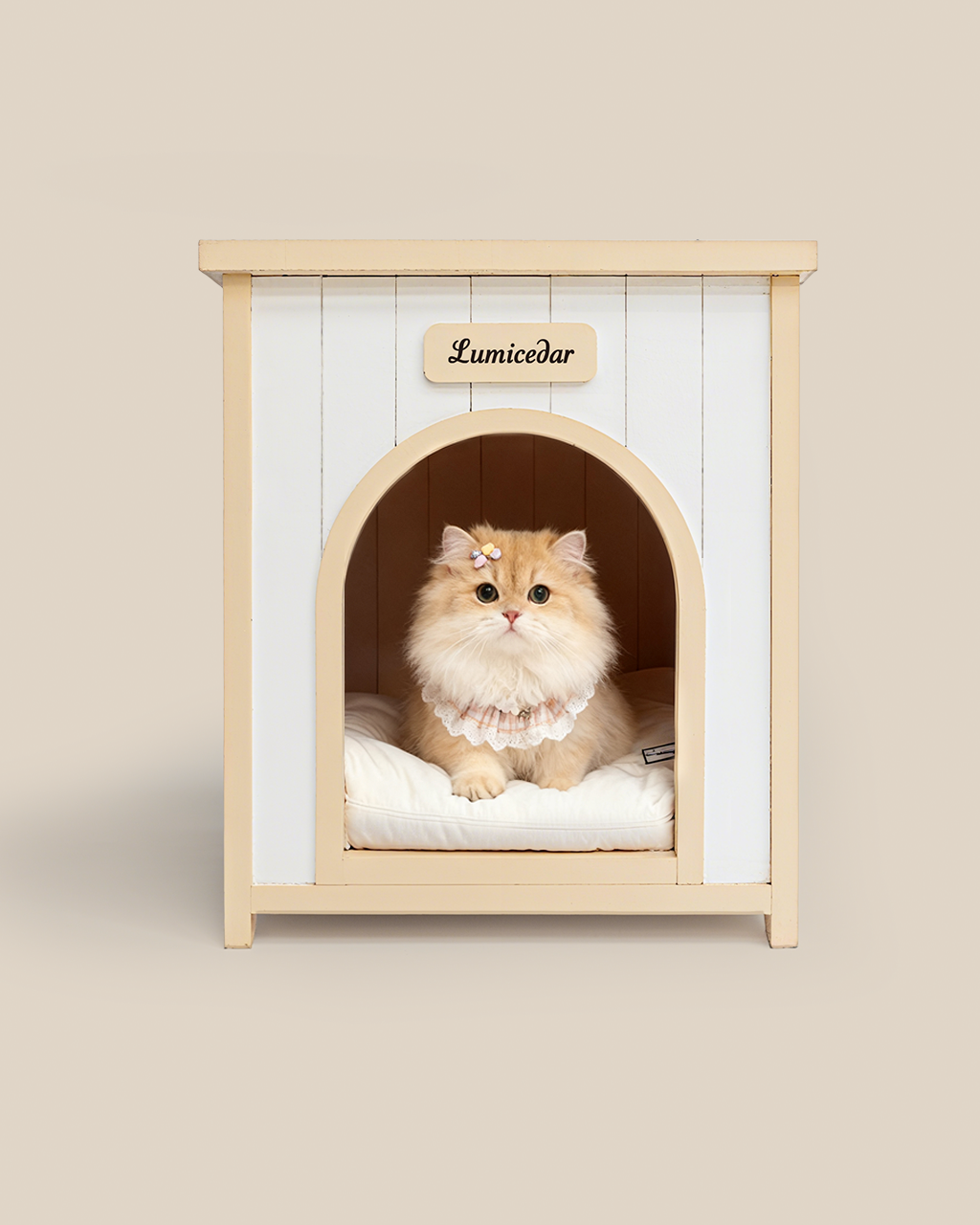 ELISE FSC‑Certified Cedar Pet House – Modern Design for Cats & Small Dogs - Lumicedar