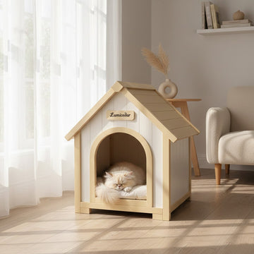 EVA Cedar Pet House | Indoor Wooden Dog & Cat Home Durable & Cozy Design Lumicedar EVA Cedar Pet House | Indoor Wooden Dog & Cat Home Durable & Cozy Design Lumicedar